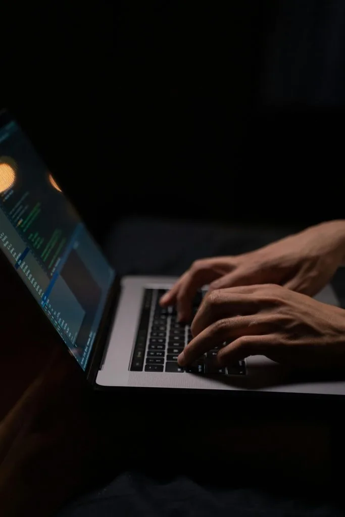 person-using-silver-and-black-laptop-computer